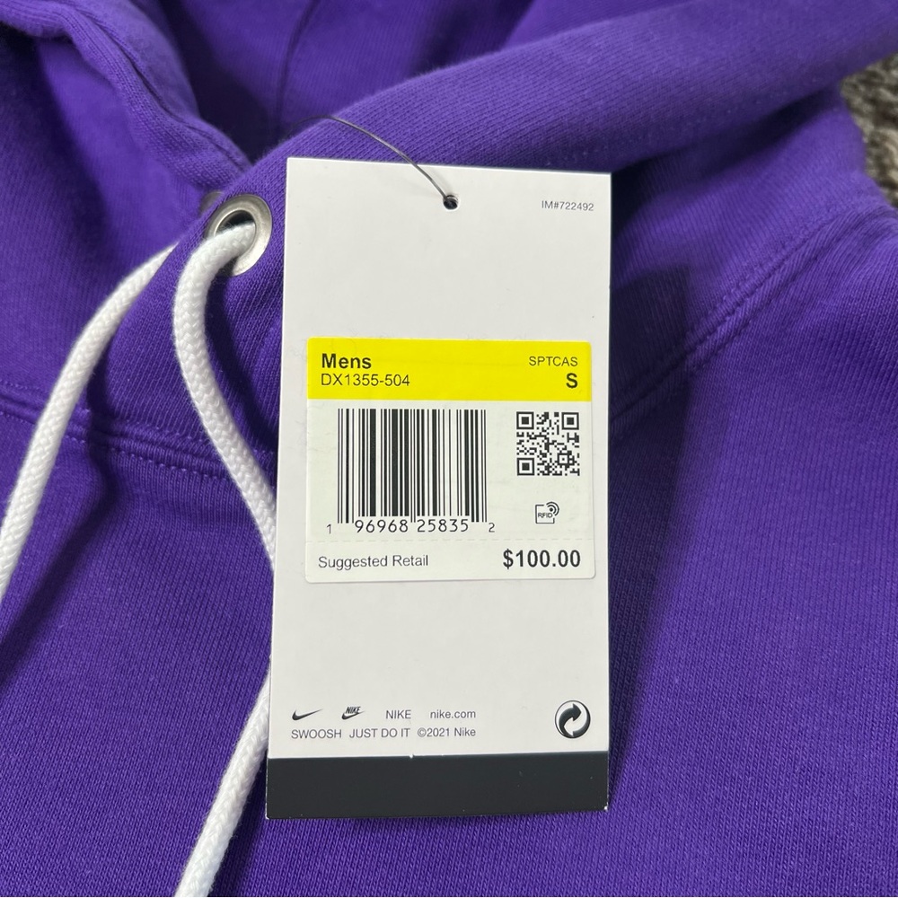 Nike Solo Swoosh Fleece Pullover Hoodie Men’s Size Small - Picture 11 of 11
